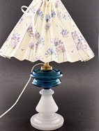 Opaline olie lampe forandret til el. 19. rh. 