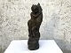 Bronzefigur, 
Usigneret, barn 
med fisk, 49cm 
høj *Pæn stand*