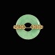 C. Rasmussen. 
Broche i 14k 
guld med jade.
Tegnet og 
udført af C. 
Rasmussen - 
Copenhagen 1893 
- ...