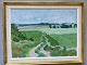 Per Iversen 
(1917-89):
Markvej, Juni.
Olie på 
lærred.
Sign.: Per 
Iversen
Bagpå ...