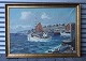 Maleri. K E M 
Corell (1903). 
Udsnit af havn 
på Bornholm., 
Stilarten er 
Naturalistisk. 
Maleriet ...