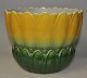 Majolica 
urtepotte 1880 
- 1900. 
Tyskland. Gul, 
grøndekoreret 
med mønstre. 
Højde.: 14,5 
cm. ...