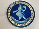 French plate / 
wall hanging in 
relief with 
motif of 
dancing and 
musician girl 
with castanets 
and ...