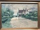 Jan van der 
Elst 
(1895-1982):
Personer og 
vogne på vej, 
Zeist 1917.
Akvarel på 
papir.
Sign.: ...