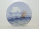 Bing & Grondahl
Plate with sailboats at sea in front of Kronborg 
Castle from 1915-1948