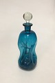 Holmegaard / 
Kastrup 
Glasværk Kluk 
Kluk Karaffel i 
Blåt Glas. 
Måler 28 cm
