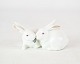 Kgl. 
porcelænsfigur 
i form af et 
par kaniner.
Mål: 5 x 10 x 
5 cm.
