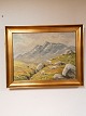 Leif Ragn 
Jensen olie på 
lærred
Motiv fra 
Norge med fjeld 
og får
Sign. Leif 
Ragn Jensen ...