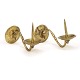 A pair of early 
18th century 
brass candle 
holders. ...