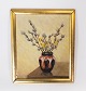 Painting of 
vase with 
flowers, in 
gilded frame 
from the 1940s.
H - 30 cm and 
W - 26 cm.