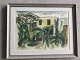 Parmo Baslund 
(født 1928):
Parti fra San 
Bartolomeo, 
Italien 1976.
Akvarel på 
papir.
Sign.: ...