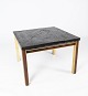 Sofabord med 
skifer plade og 
stel i forgyldt 
metal samt 
palisander af 
Bendixen design 
fra ...