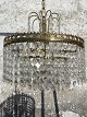 Chandelier with glass prisms, 25cm diameter, 25cm height *Nice condition*
