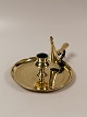 Brass chamber candlestick with light extinguisher