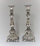 Silver 
candlesticks 
(830). A pair. 
Height 28.5 cm.
