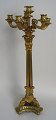 Large French 
candle stick in 
gilded bronze, 
19th century.