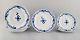 Fem Meissen 
Neuer 
Ausschnitt 
tallerkener i 
håndmalet 
porcelæn med 
blomsterdekoration.
 Ca. ...