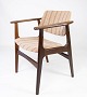 Spisestuestol - Teak - Model "Lene" - Stribet Stof - ...