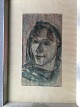 Hieronim 
Skurpski 
(1914-2006):
Portrætstudie 
1967.
Akvarel på 
papir.
"Studium 
Glowny"
Sign.: ...
