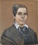 Dansk kunstner 
(20. årh.): 
Kvinde portræt. 
Pastel på brunt 
papir. Signeret 
monogram 1905. 
37 x ...