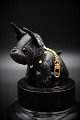 Louis Vuitton accessories, bag pendant in the shape of a small dog with the 
Monogram Eclipse logo...
