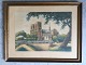 Leon LaCault 
(født 1866):
Nortre Dame i 
Paris.
Farveradering 
på papir.
Sign.: L. ...