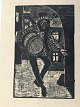 Povl 
Christensen 
(1909-77):
Illustration 
til H.C. 
Andersens "Tolv 
med posten"
Træsnit på 
papir ...
