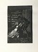 Povl 
Christensen 
(1909-77):
Illustration 
til Goethes 
Faust.
Træsnit på 
papir.
Sign.: ...