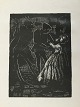 Povl 
Christensen 
(1909-77):
Illustration 
til Goethes 
Faust.
Træsnit på 
papir.
Sign.: ...