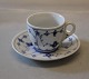 2022 Coffee Cup 5.5 x 7 cm ribbed - with 107 ribbed saucer 12.5 cm B&G Blue 
Traditional -  tableware Hotel