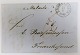 Portobrev fra 
Lübeck, 
21.09.1855 til 
Frederikssund. 
Sendt med 
dampskibet 
Malmöe