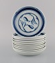 10 Bing & 
Grøndahl 
Corinth plates. 
Model number 
306. 1960s.
Measures: 16 x 
2.3 cm.
In ...