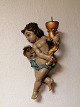 Baroque putti 
of painted wood