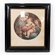 Tryk af Madonna 
Della Seggiola 
med sort ramme 
fra 1940erne.
45 x 41 cm.