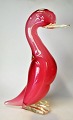 Murano and, 
lysrødt og klar 
glas, 20. årh. 
Italien. H.:30 
cm.
Udlånt til TV 
programmet ...