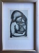 Herman Stilling (1925-96):Mor og barnOffsettryk på papir efter maleri.Sign.: HS (i ...