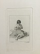 Erling 
Eckersberg 
(1808-89):
En lille pige 
der har fået en 
torn i fingeren 
1853.
Efter tegning 
...