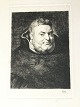 Peter Ilsted (1861-1933):Rubens munk 1882Radering på papir.Efter original maleri af P.P. ...