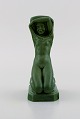 Axel Sørensen for Ipsens Enke. Sjælden figur i jadegrøn glaseret keramik. Før 
badet. Model 861. 1920/30