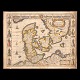 Kobberstukket 
og koloreret 
Danmarkskort . 
"The Kingdom of 
Denmarke" 
Udgivet ca. år 
1676
Mål: ...