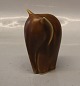 Elephant 
Palshus brown 
harefur glaze 
12.5 cm Keld 
Jordan Signed 
KJ - Kjeld 
Jordan for ...