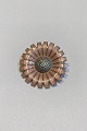 Georg Jensen Sterling Sølv Marguerite Broche Pink