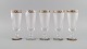 Nason & 
Moretti, 
Murano. Five 
wine glasses in 
mouth-blown art 
glass with 
hand-painted 
turquoise ...