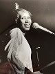 Sort/hvidt 
vintage 
pressefoto af 
Aretha Franklin 
i koncert 
(kendt for 
bl.a. Respect) 
fra ...