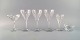 Val St. 
Lambert, 
Belgium. Five 
Lalaing glasses 
and rinsing 
bowl in clear 
mouth-blown 
crystal ...