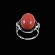 Art deco 14k 
White Gold Ring 
with Onyx and 
Coral.
Size 51 mm - 
US 5½ - UK L - 
JPN 11.
1,9 x ...