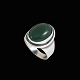 Danish Art deco 
Silver Ring 
with Green 
Agate.
Stamped SK, 
830S.
Size 58 mm - 
US 8¼ - UK S - 
...