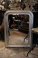 Fransk 1800 
tals Louis 
Philippe sølv 
kamin spejl med 
fin dekoreret 
ramme med 
perlekant og 
...