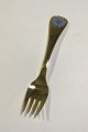 Georg Jensen Annual Fork 1980 in gilded Sterling Silver with enamel