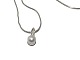 Sterling silver and white gold
Narrow necklace with pearl